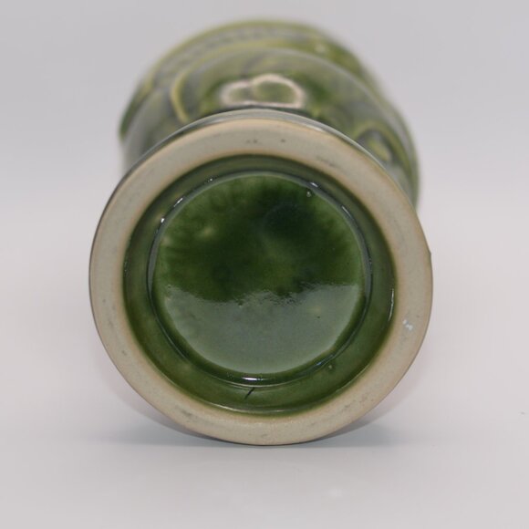 Orchids of Hawaii 1960s Green 7.5 inch Tiki (R-1 Headhunter Mug Maori Warrior) - Picture 5 of 7